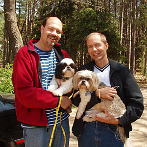 Lola, Hershey & Dads David & Frank