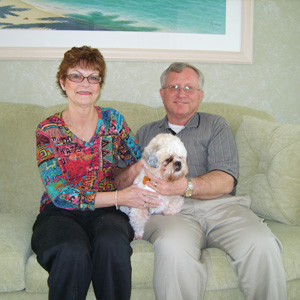 Ozzie with Mom Becky and Dad Roger