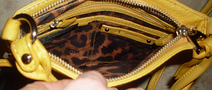 B makowsky yellow handbag sales