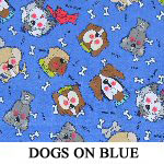 Dogs on Blue