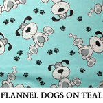 Flannel Dogs on Teal