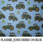 Flannel John Deere on Blue