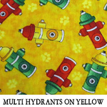 Multi Hydrants on Yellow