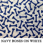 Navy Bones on White