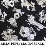 Silly Pupsters on Black