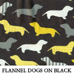 Flannel Dogs on Black
