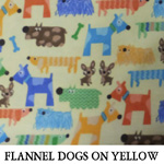 Flannel Dogs on Yellow