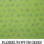 Flannel Paws on Green