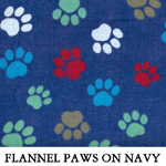 Flannel Paws on Navy