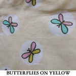 Butterflies on Yellow..ONE Medium