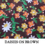 Daisies on Brown..ONE Medium
