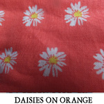 Daisies on Orange..ONE Extra Small