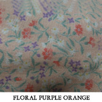 Floral Purple Orange..ONE Small