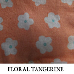 Floral Tangerine..ONE Extra Small..ONE Medium