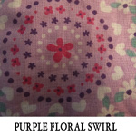 Purple Floral Swirl..ONE Extra Small..ONE Small