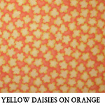 Yellow Daisies on Orange..ONE Large